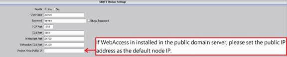 描述: MQTT broker setting